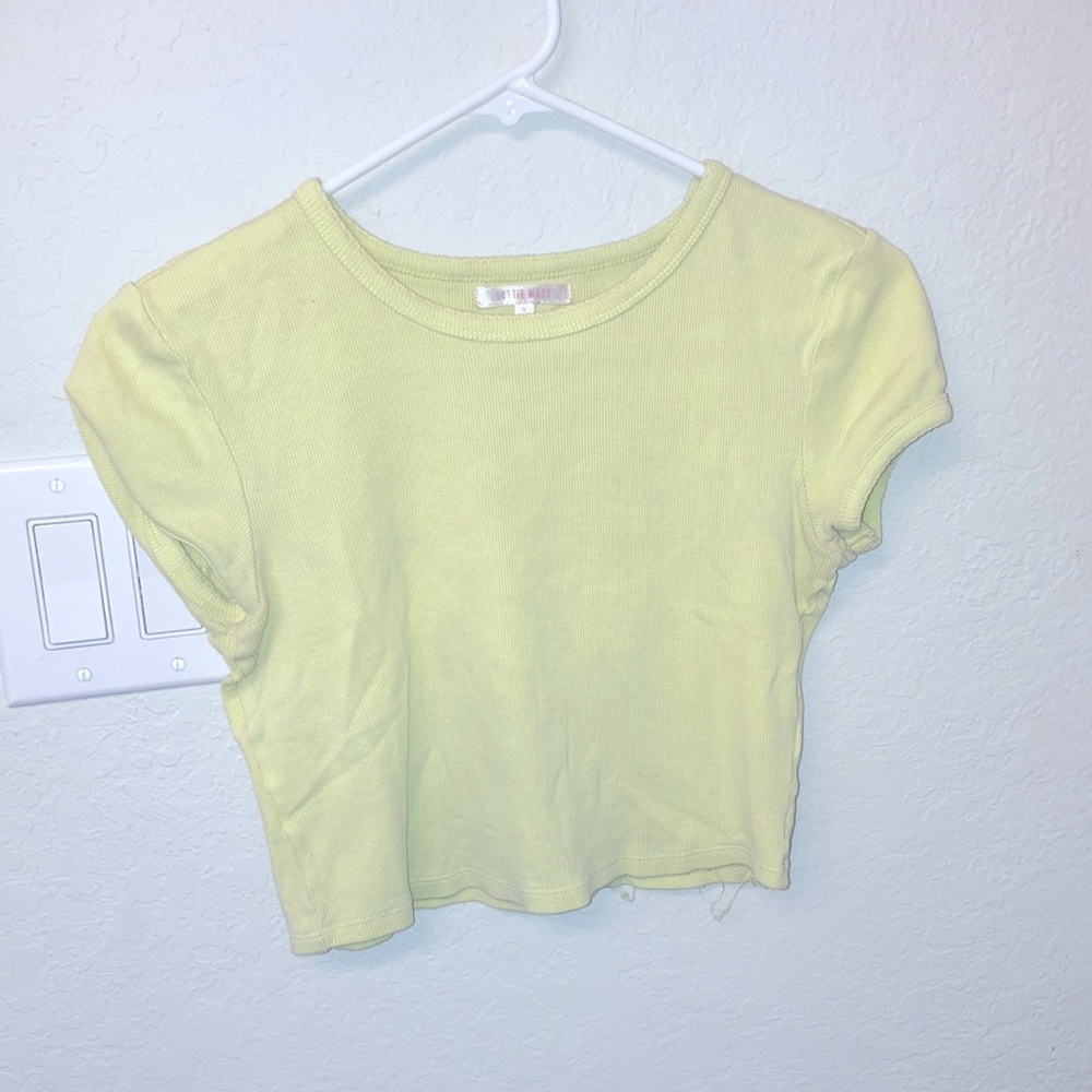 Cropped yellow top